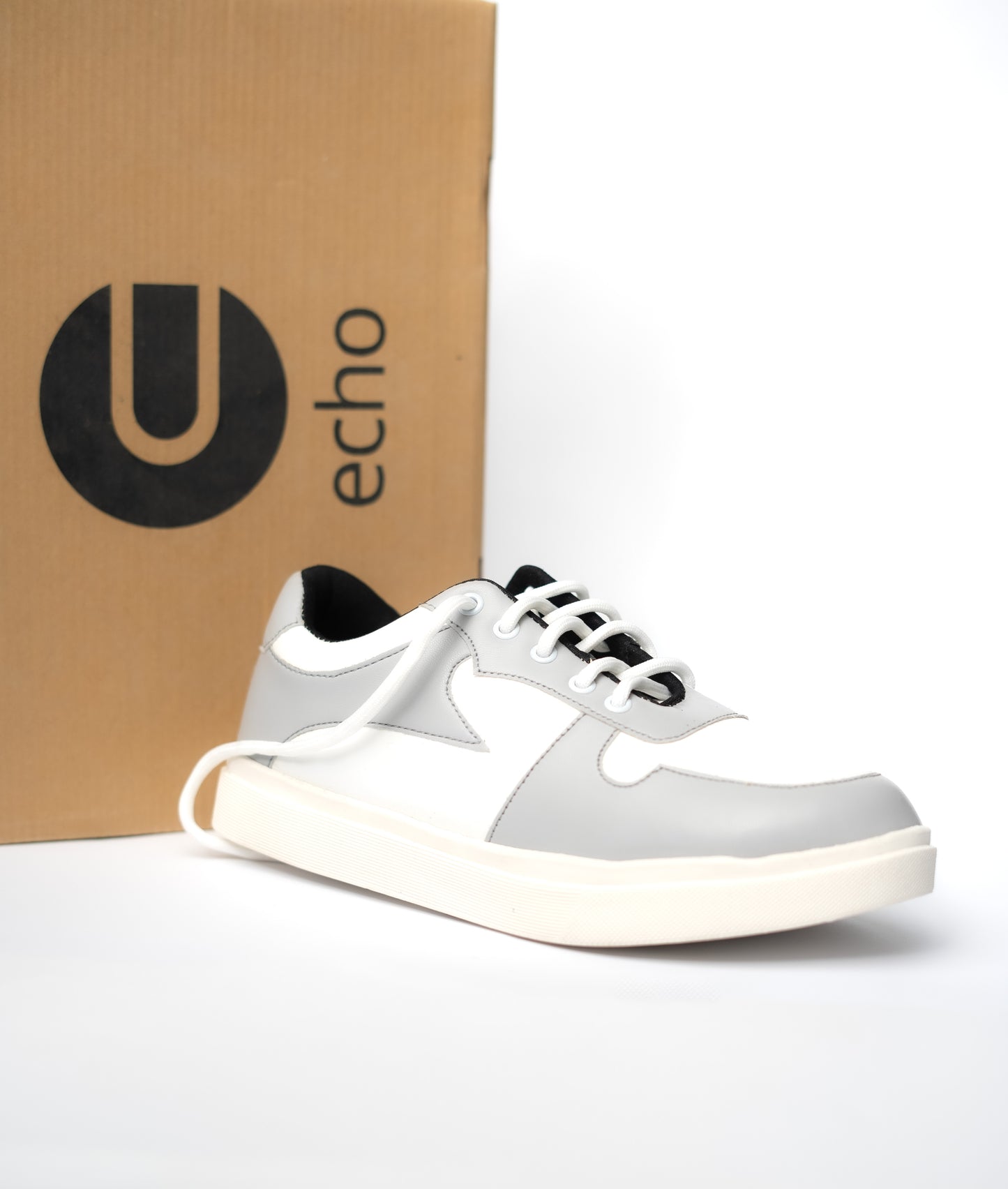 Grey And White Multi Color Sneaker