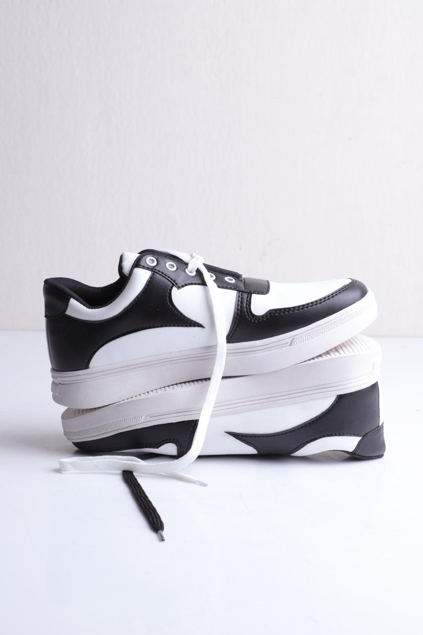 Black And White Multi Color Sneaker
