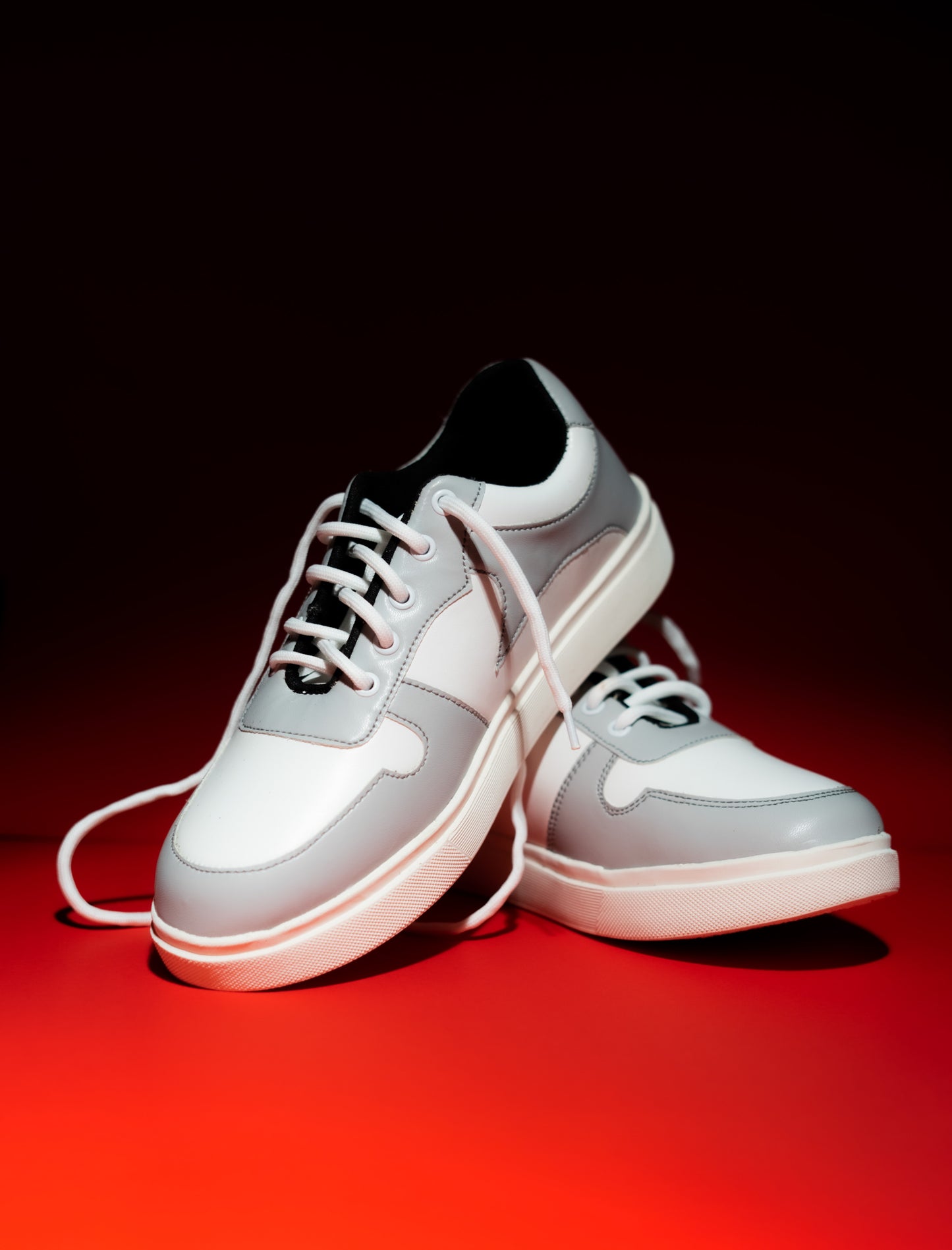 Grey And White Multi Color Sneaker