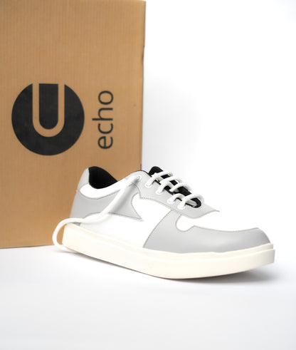 Grey And White Multi Color Sneaker