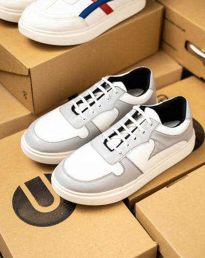 Grey And White Multi Color Sneaker