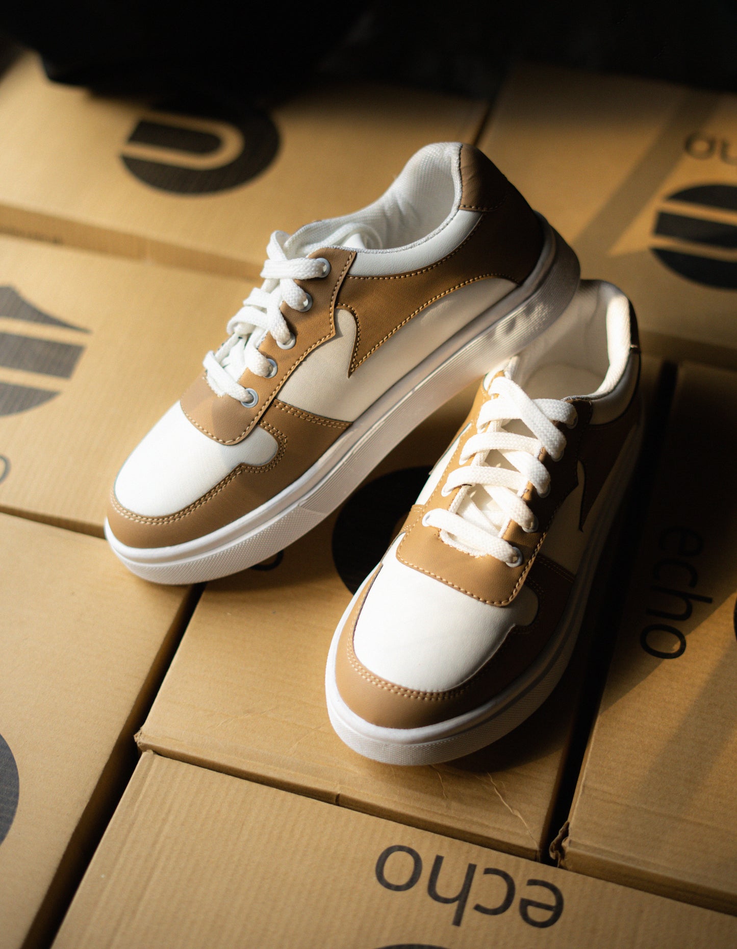 Cream And White Multi Color Sneaker