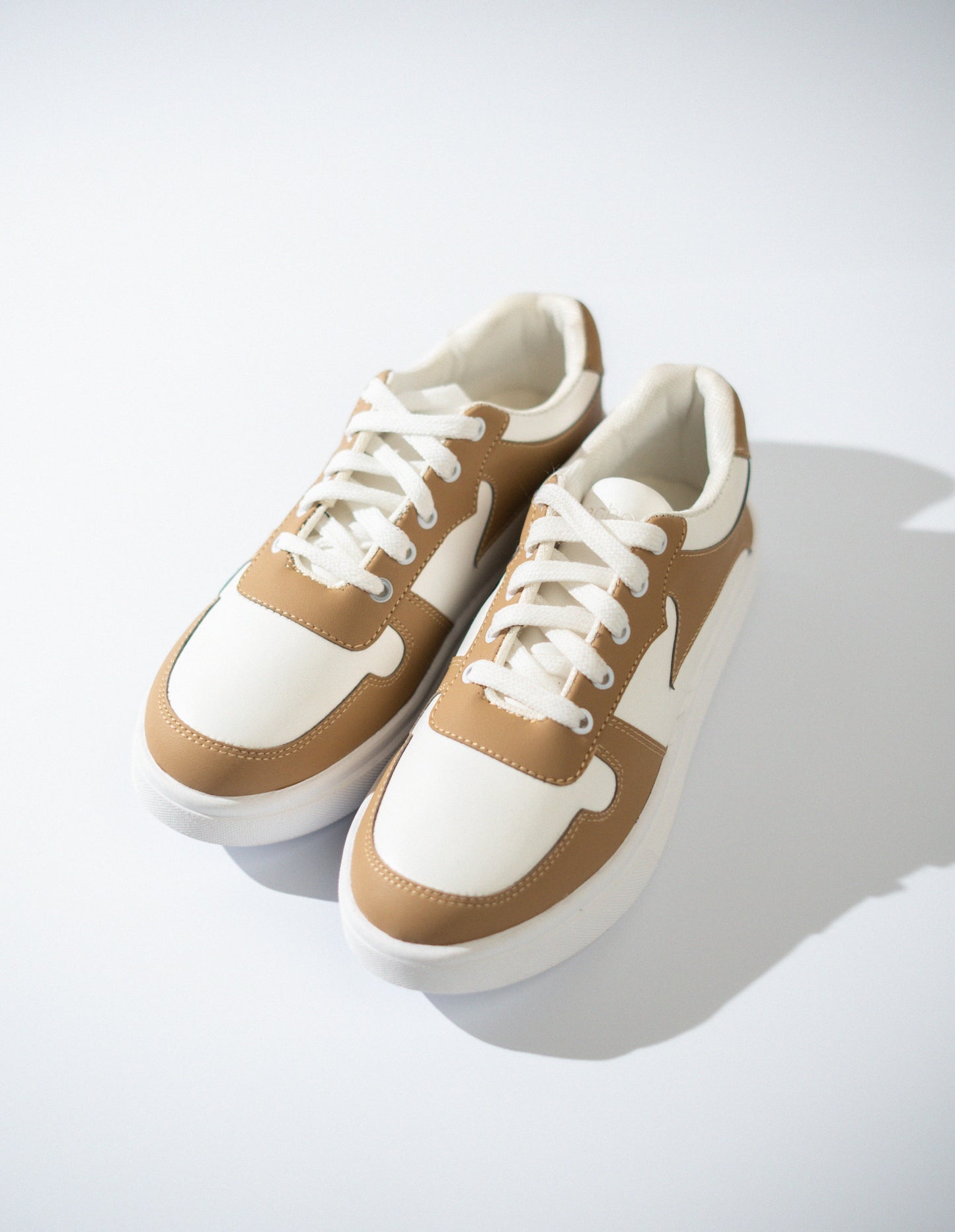 Cream And White Multi Color Sneaker