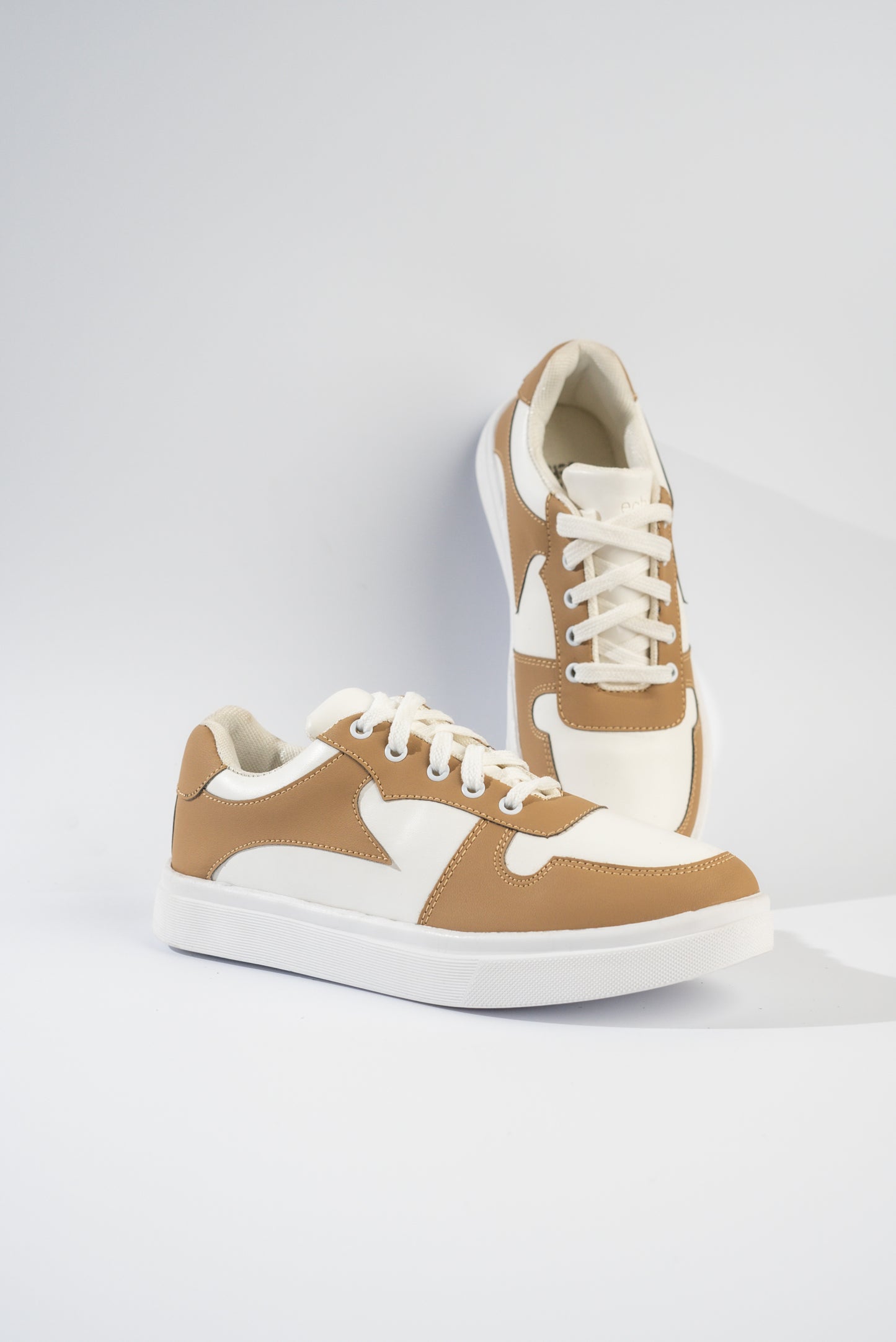 Cream And White Multi Color Sneaker