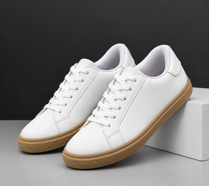 Basic White Sneaker With Honey Sole
