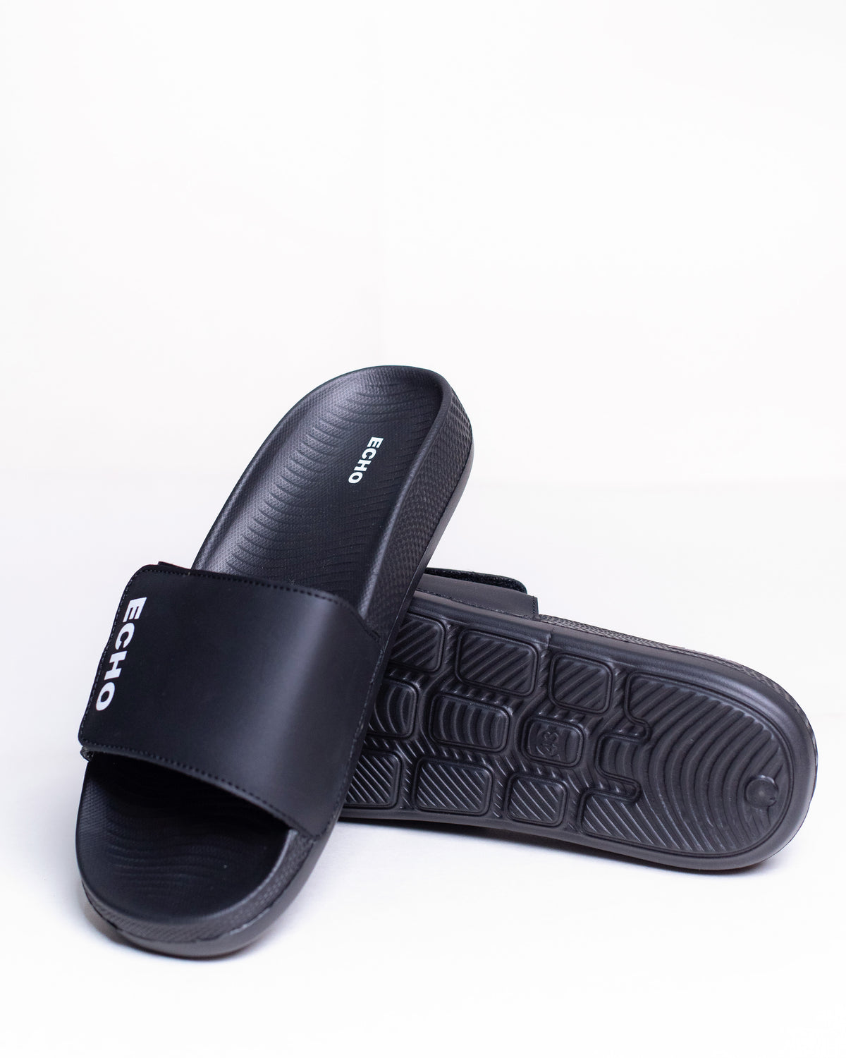 Black slides with 'ECHO' branding on a white background