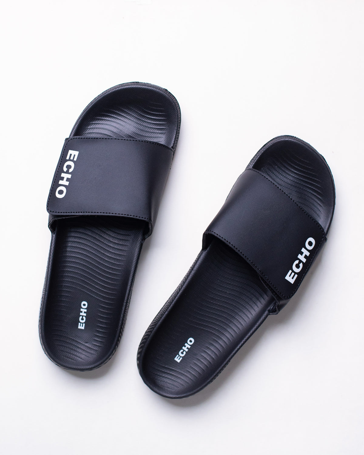 Black slides with 'ECHO' branding on a white background