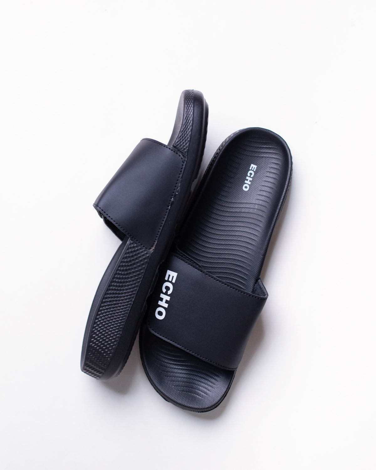 Black slides with 'Echo' branding on a white background