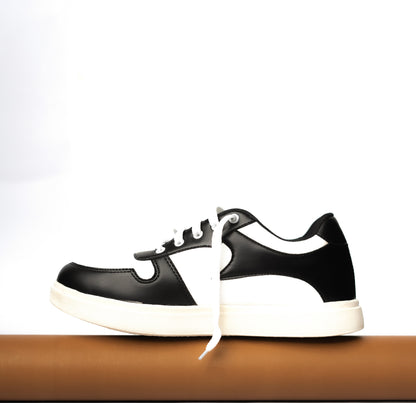 Black and white sneaker on a white background